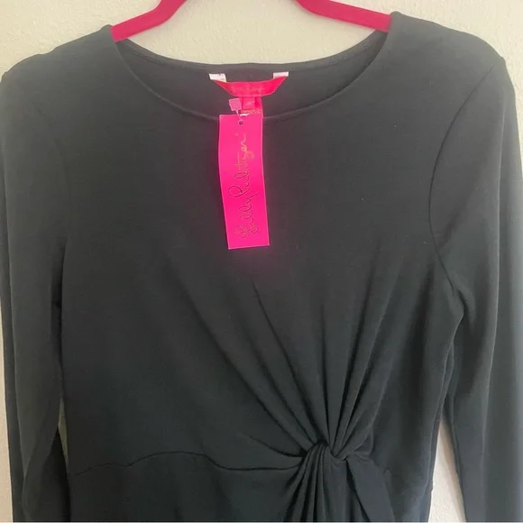 Lilly Pulitzer Lynn Twist Long Sleeve Black Dress - Picture 6 of 10